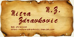 Mitra Zdravković vizit kartica